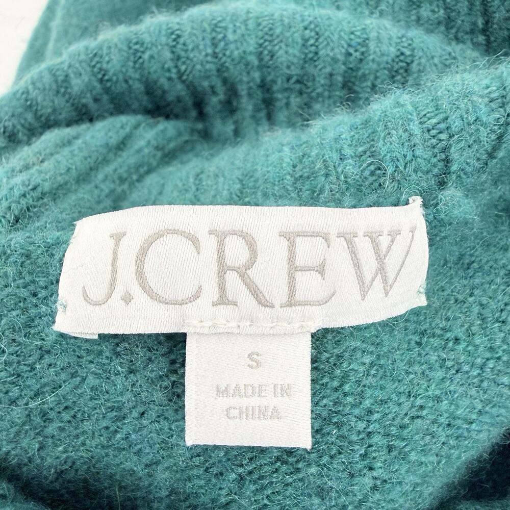 J.Crew Supersoft Yarn Turtleneck Sweater Women S Green Wool Alpaca Blend Cozy - Picture 8 of 15
